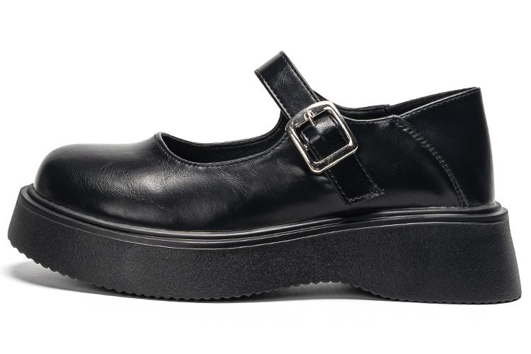 Платформенные туфли женские WARRIOR Mary Jane черные, 40 EU