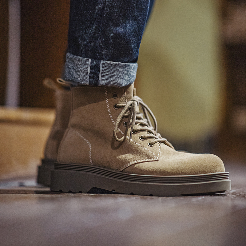 Резиновые ботинки мужские MADEN Short Martin Boot коричневые, 44 EU