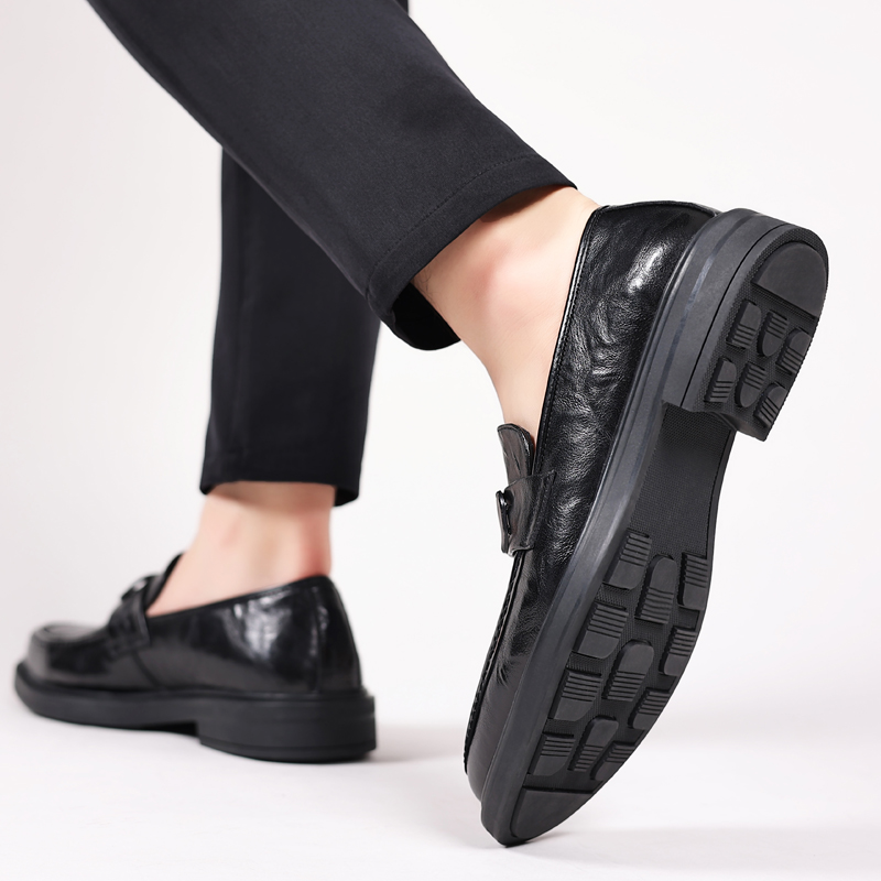 Лоферы мужские EGCHI CPZ98001 черные, 38 EU