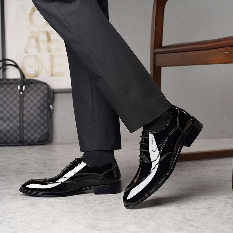 Туфли мужские LAORENTOU SZLMM9A801 черные, коричневые, синие, 41 EU