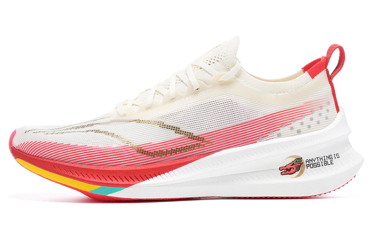 Кроссовки унисекс LiNing Feidian 3 Elite белые с красным