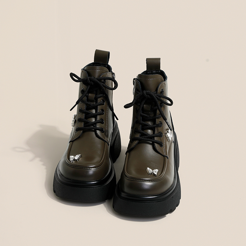 Ботинки женские Ouumeis Martin Boot khaki, 35 EU