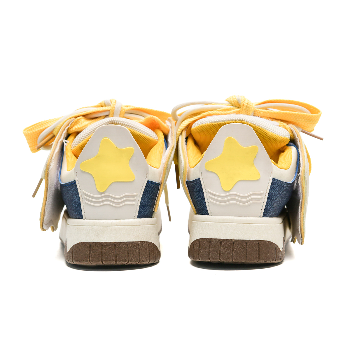 Кеды женские ABCIO Stars Collection ABQ1053 белые и желтые, 39 EU