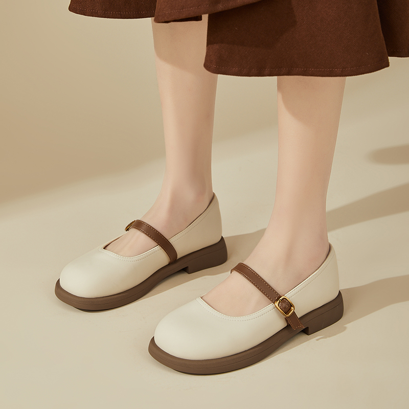 Туфли женские DAPHNE Mary Jane бежевые, 39 EU