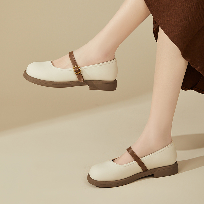 Туфли женские DAPHNE Mary Jane бежевые, 39 EU