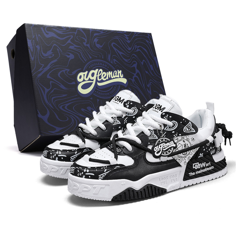 Кроссовки мужские OUGLEMEN OGMCL6678 белые, черные