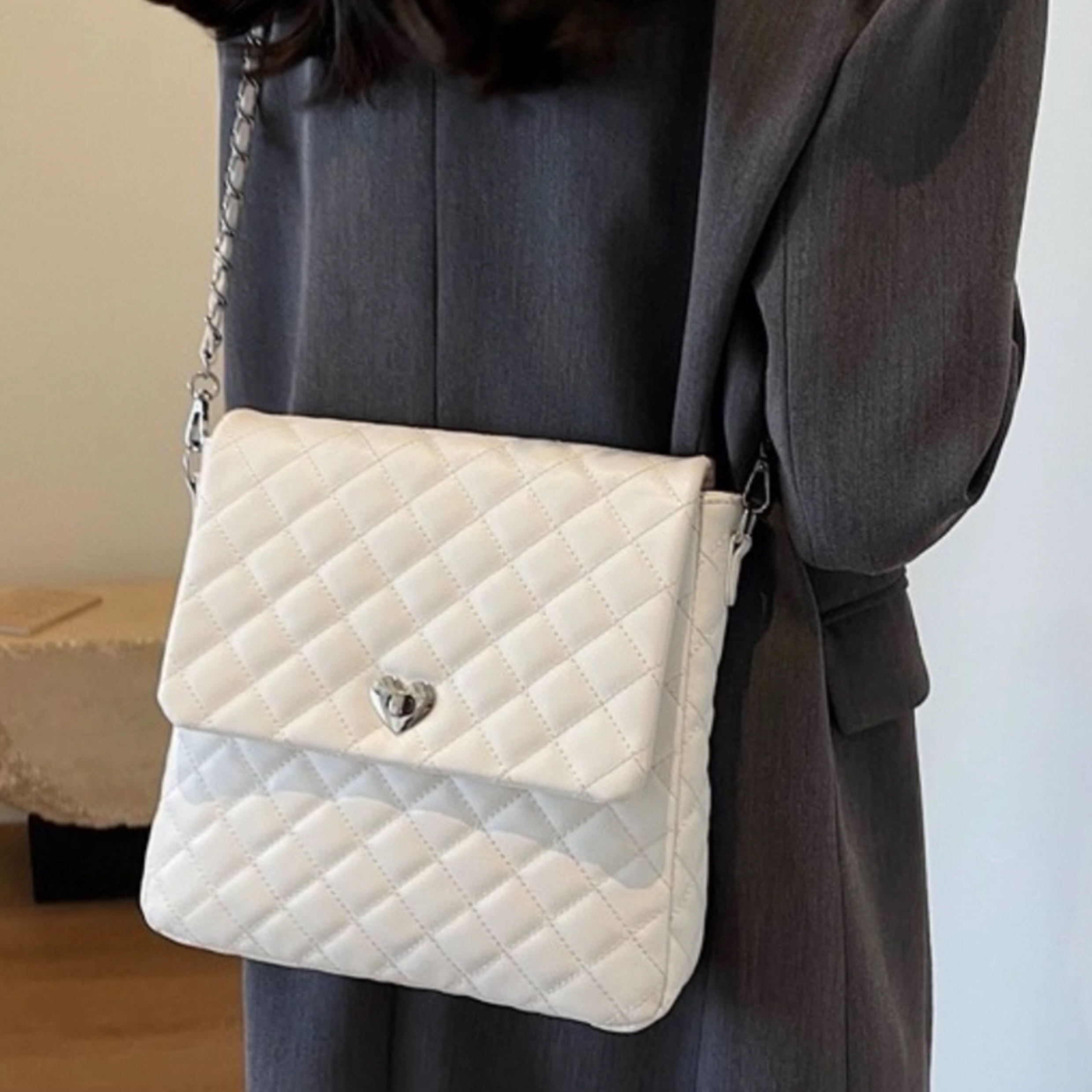 Сумка женская UNITE STAR Diamond Grid черная, белая, розовая