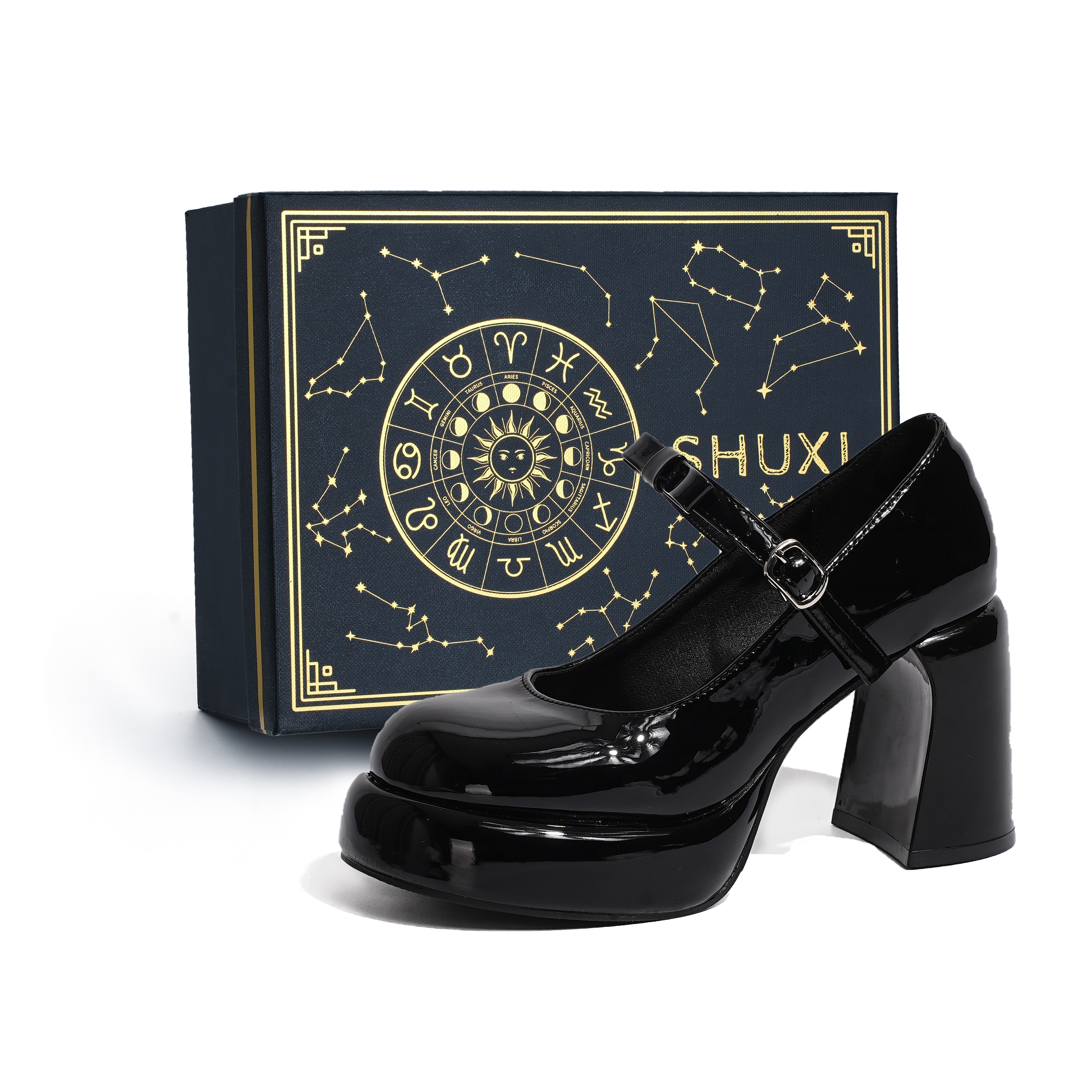 Туфли женские SHUXI BLMG-103 черные, 37 EU