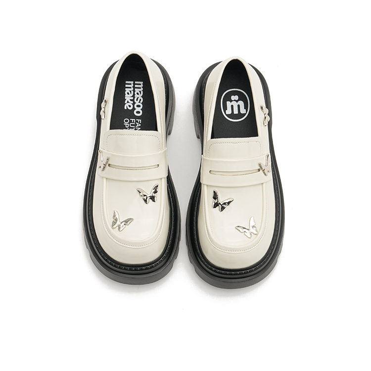 Лоферы женские MASOOMAKE MEA1XZ9971A, pearl white, 36 EU