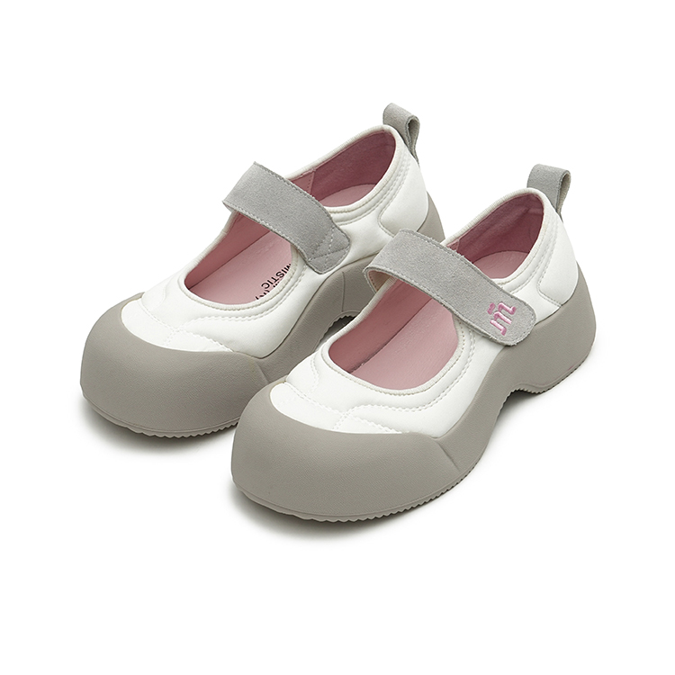 Туфли женские MASOOMAKE Puff Model Platform, цвет: linen gray, 37 EU