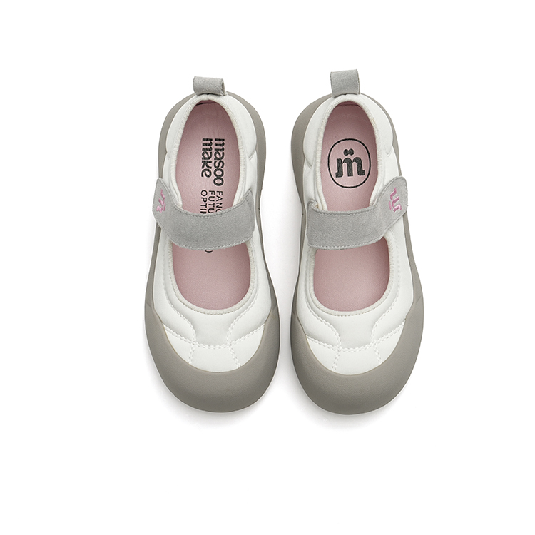 Туфли женские MASOOMAKE Puff Model Platform, цвет: linen gray, 37 EU