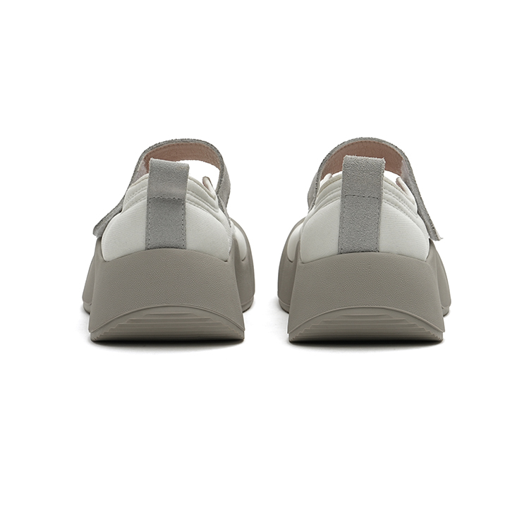 Туфли женские MASOOMAKE Puff Model Platform, цвет: linen gray, 37 EU