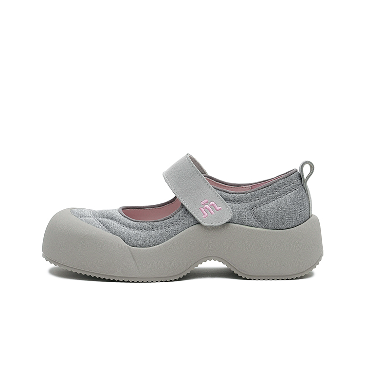 Туфли женские MASOOMAKE Puff Model Platform, цвет: linen gray, 37 EU