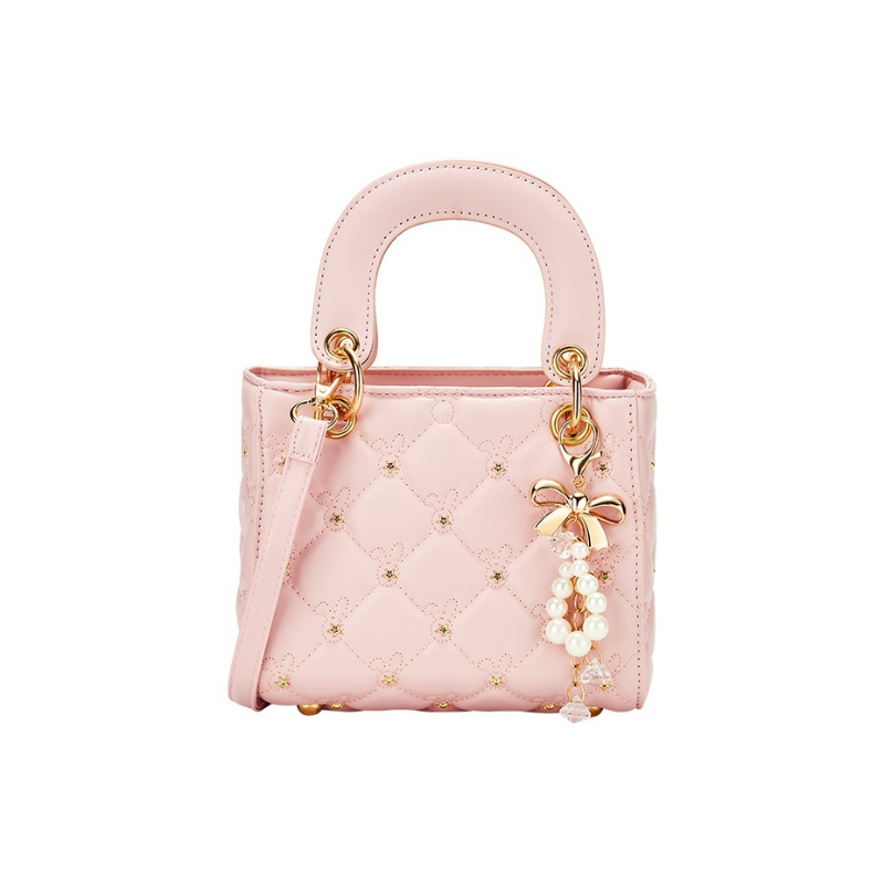 Сумка женская JANE KLAIN Lady Dior черно-белая/розовая, pink