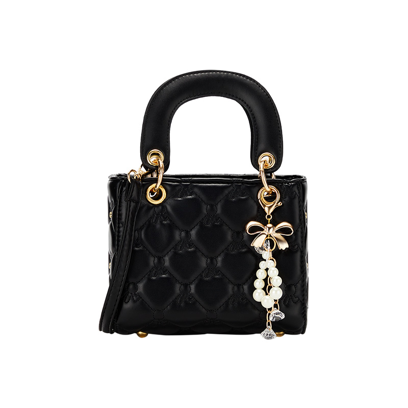 Сумка женская JANE KLAIN Lady Dior черно-белая/розовая