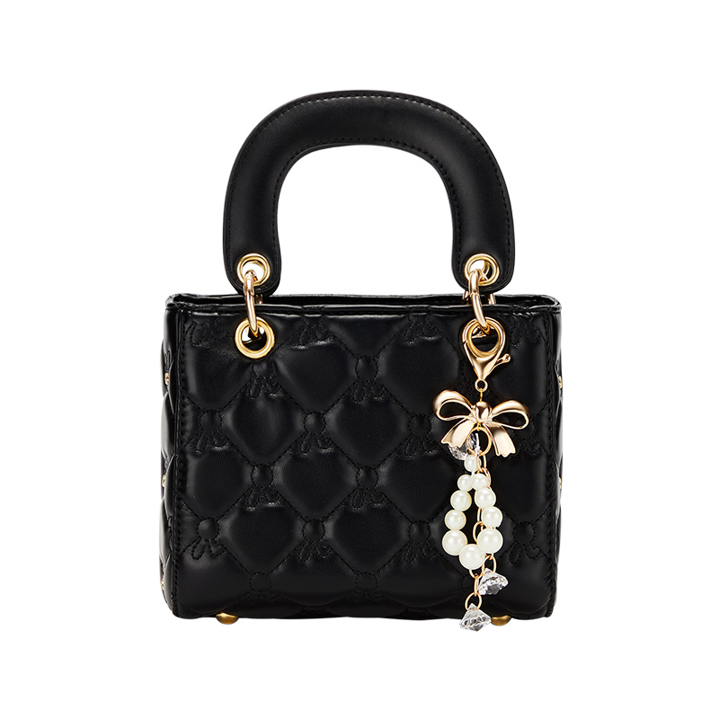 Сумка женская JANE KLAIN Lady Dior черно-белая/розовая