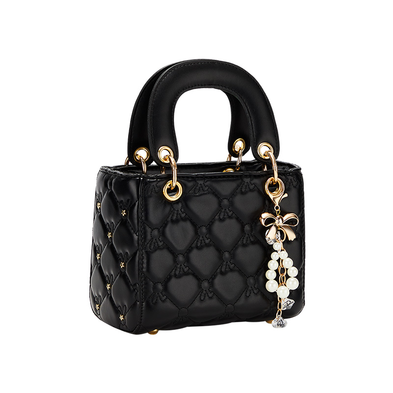 Сумка женская JANE KLAIN Lady Dior черно-белая/розовая