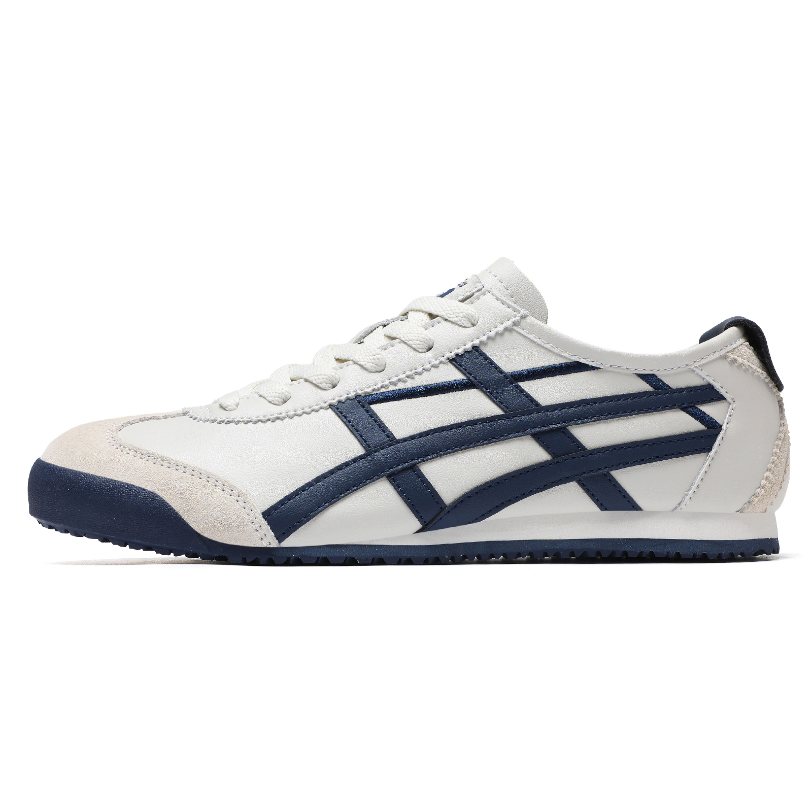 Leather F222-Light Beige Dark Blue