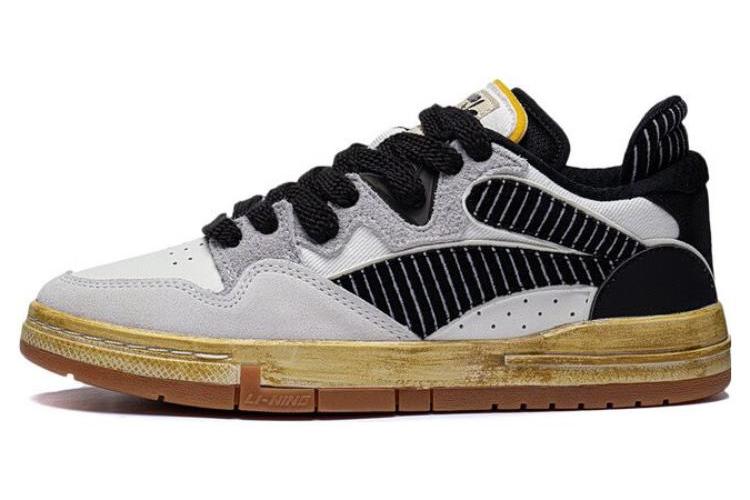 Кеды женские DISHINI x LiNing Wave Pro OSWALD белые и черные, 37 EU