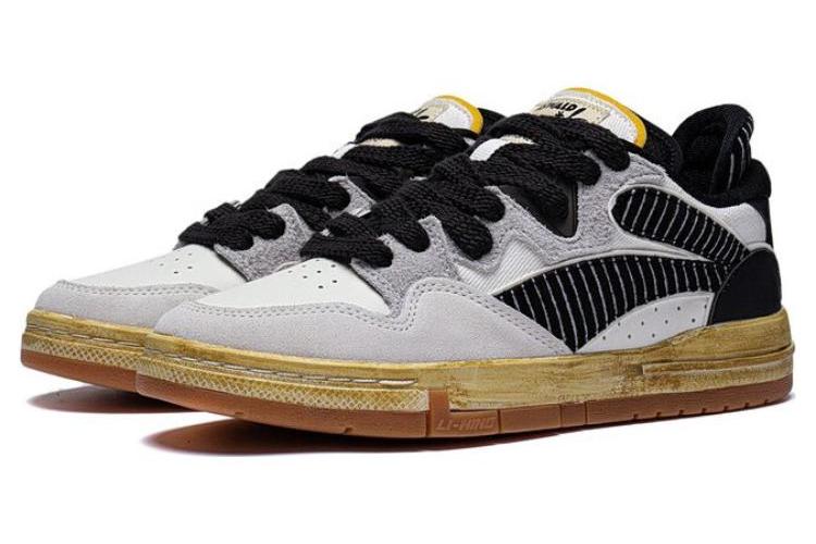 Кеды женские DISHINI x LiNing Wave Pro OSWALD белые и черные, 37 EU