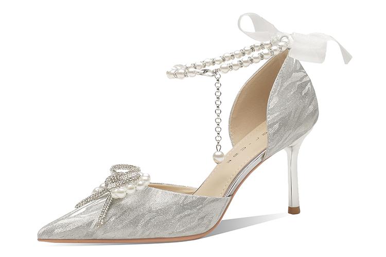 Лодочки женские Ainer-cat Heart-Fluttering Lover серебристые, 34 EU