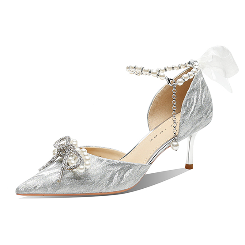 Туфли женские Ainer-cat Heart-Fluttering Lover серебристые, 38 EU