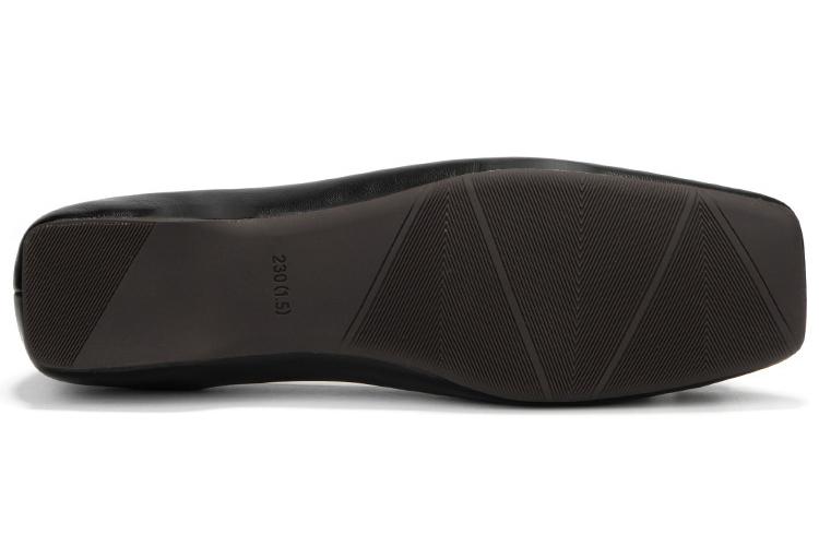 Балетки женские OMS JU23C12403 черные с металлической пряжкой, 39 EU