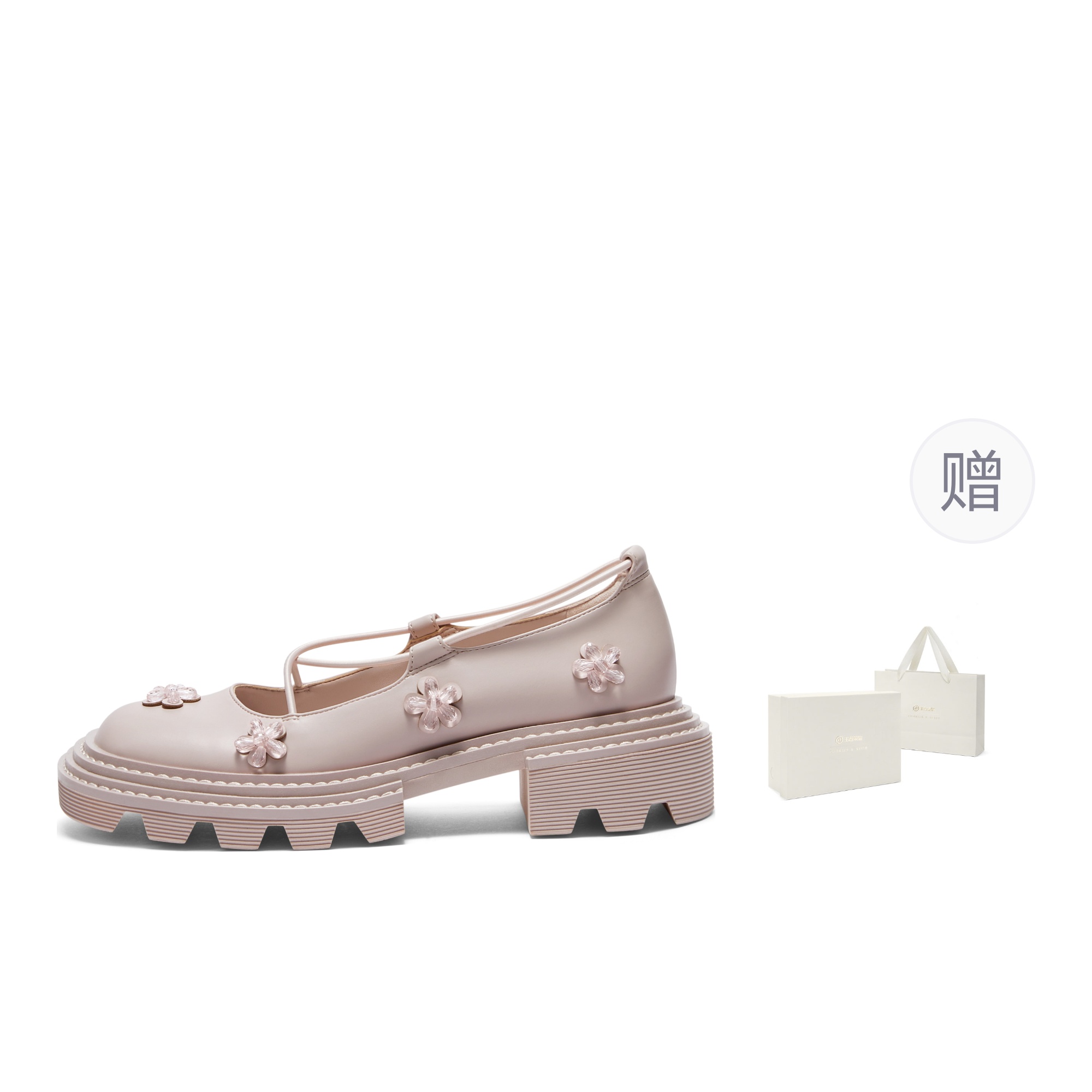 Платформенные туфли женские CHARLES&KEITH Glory Of Kings, светло-розовые, 37 EU