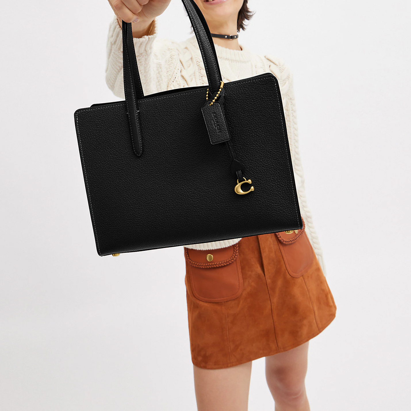 Сумка женская COACH Carter черная большого размера