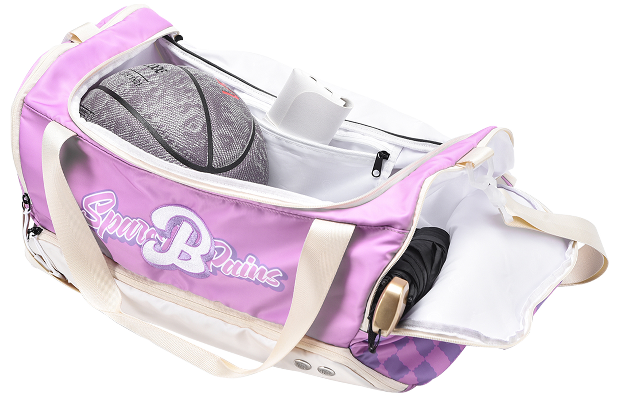 Сумка унисекс 8atheist S2003 бежево-розовая