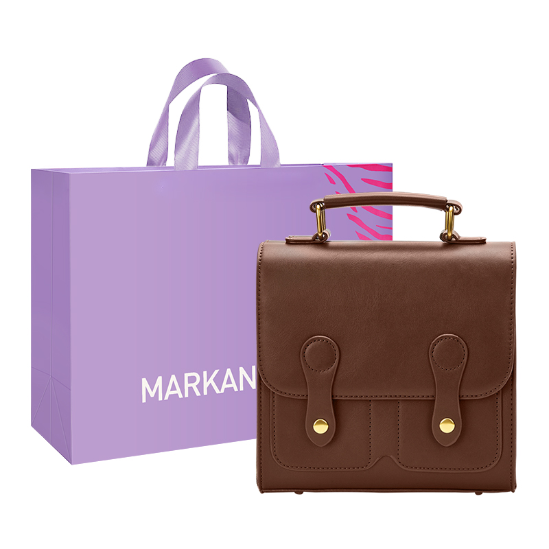 Рюкзак женский MARKANGARO MK-DWBA1425 черный/кофейный