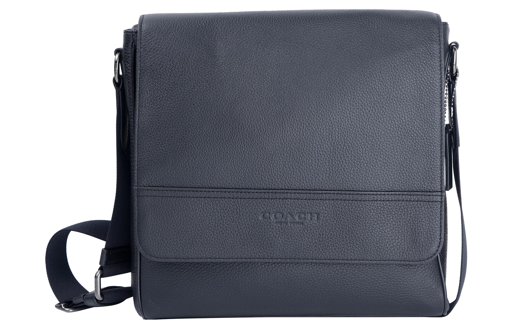 Сумка мужская COACH Houston Leather Map Bag черная