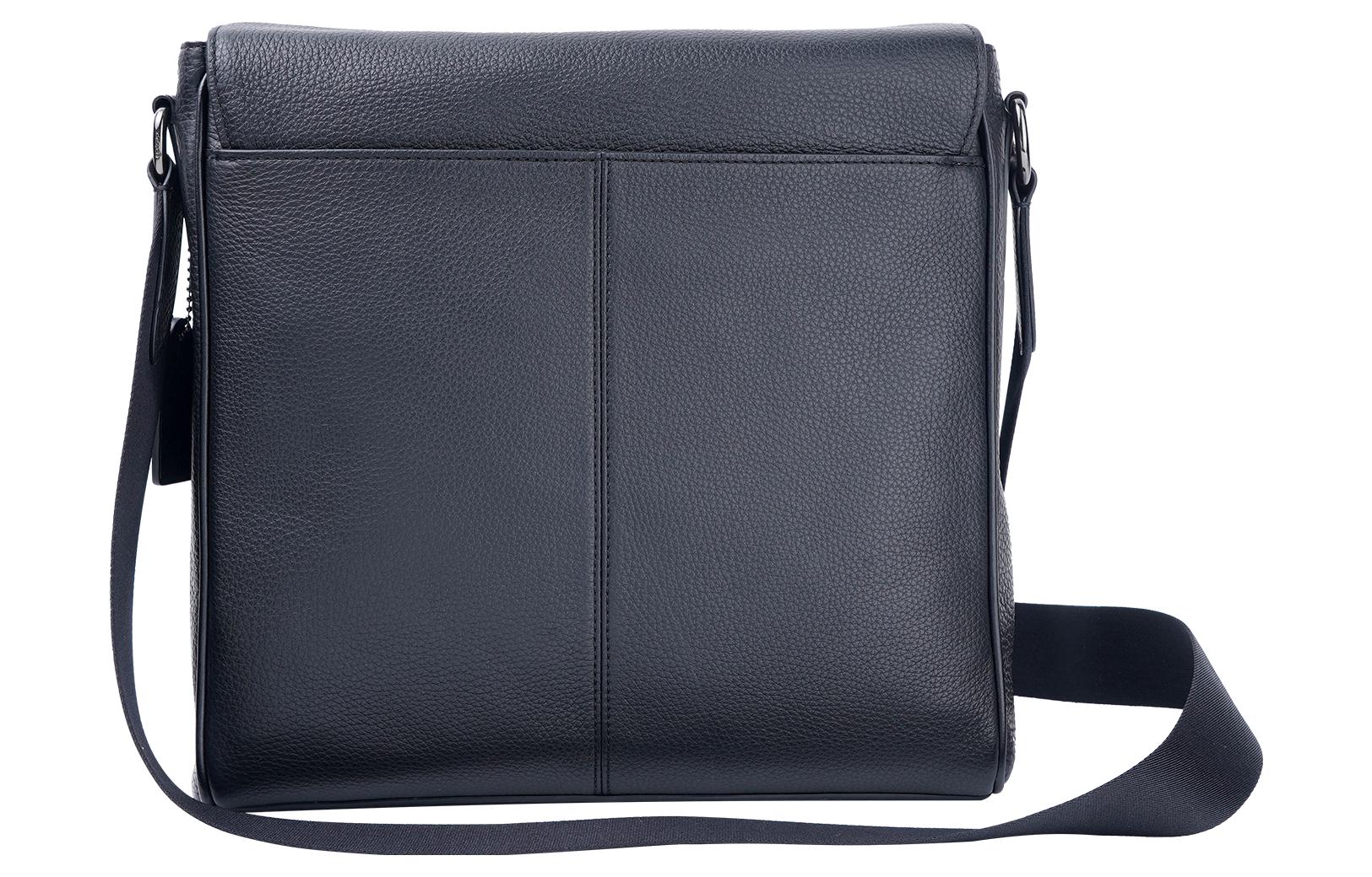 Сумка мужская COACH Houston Leather Map Bag черная