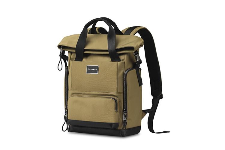 Рюкзак унисекс SAMSONITE TM7-004 черный/хаки, Basic Set (Bag+Tag) EU