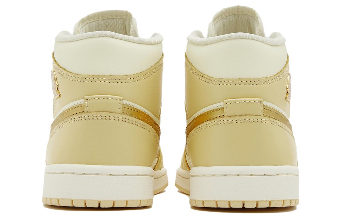 Кеды женские Air Jordan 1 Mid Pale Vanilla Gold, 41 EU