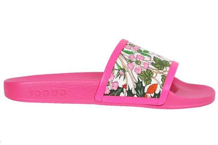 Шлепанцы женские GUCCI Pool Slides розовые, 35.5 EU