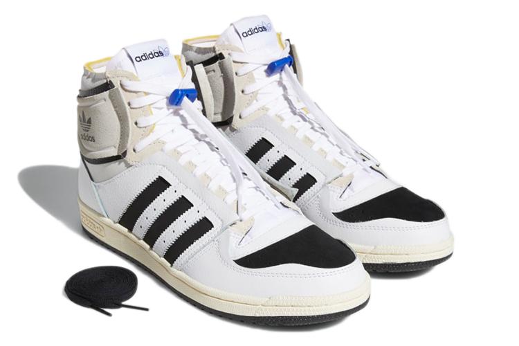 Кроссовки унисекс Adidas Top Ten De белые, черные, 37 1/3 EU