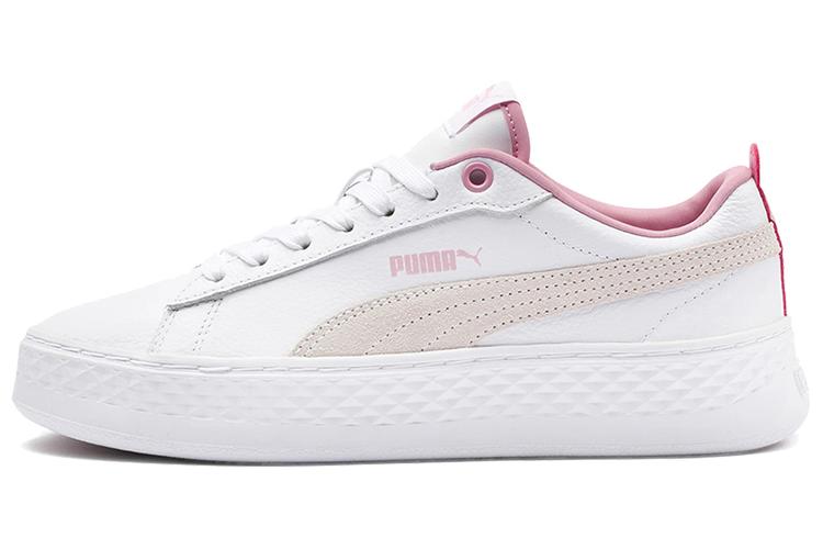 Спортивные кеды женские PUMA Smash Platform Low белые, 39 EU