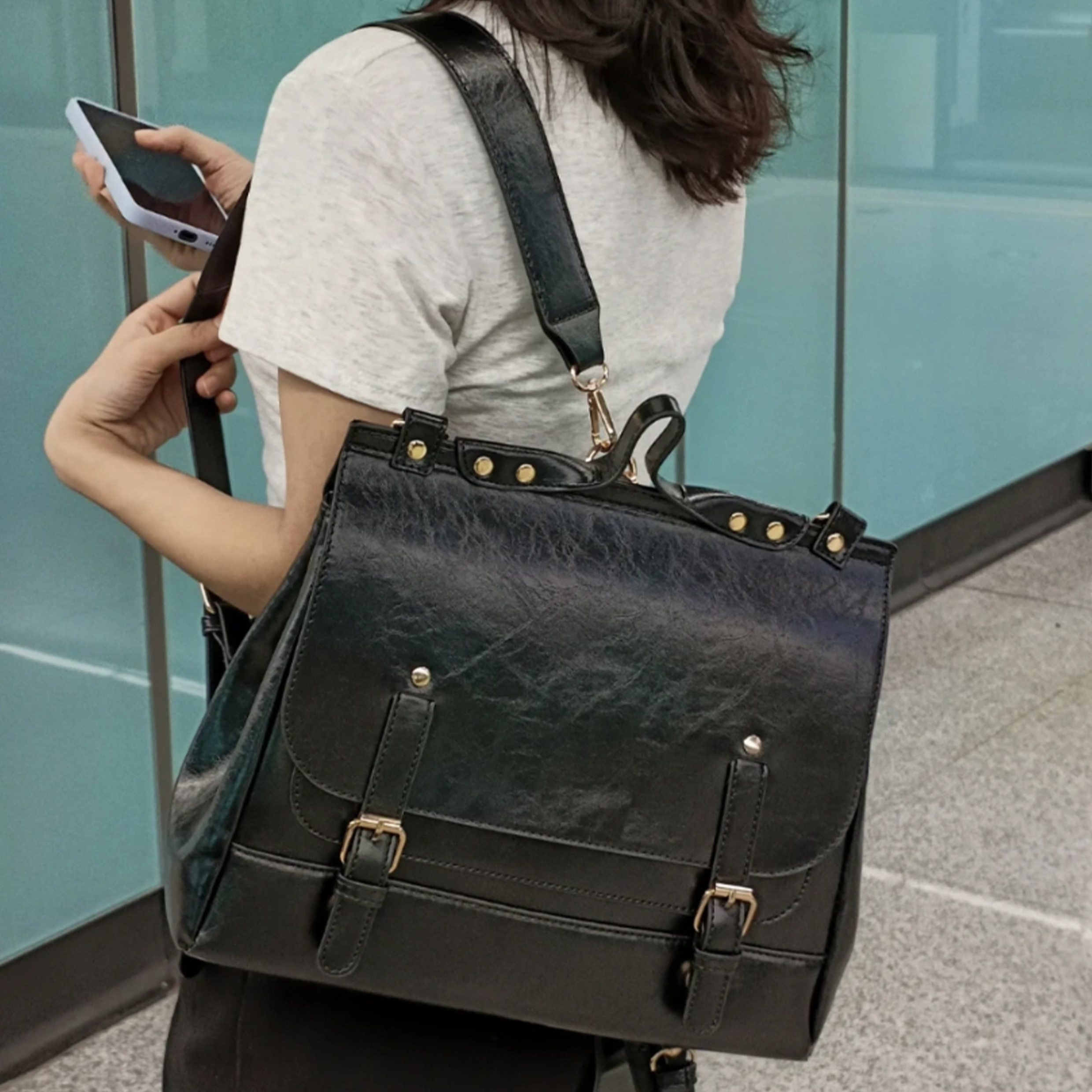 Рюкзак женский UNITE STAR черно-коричневый