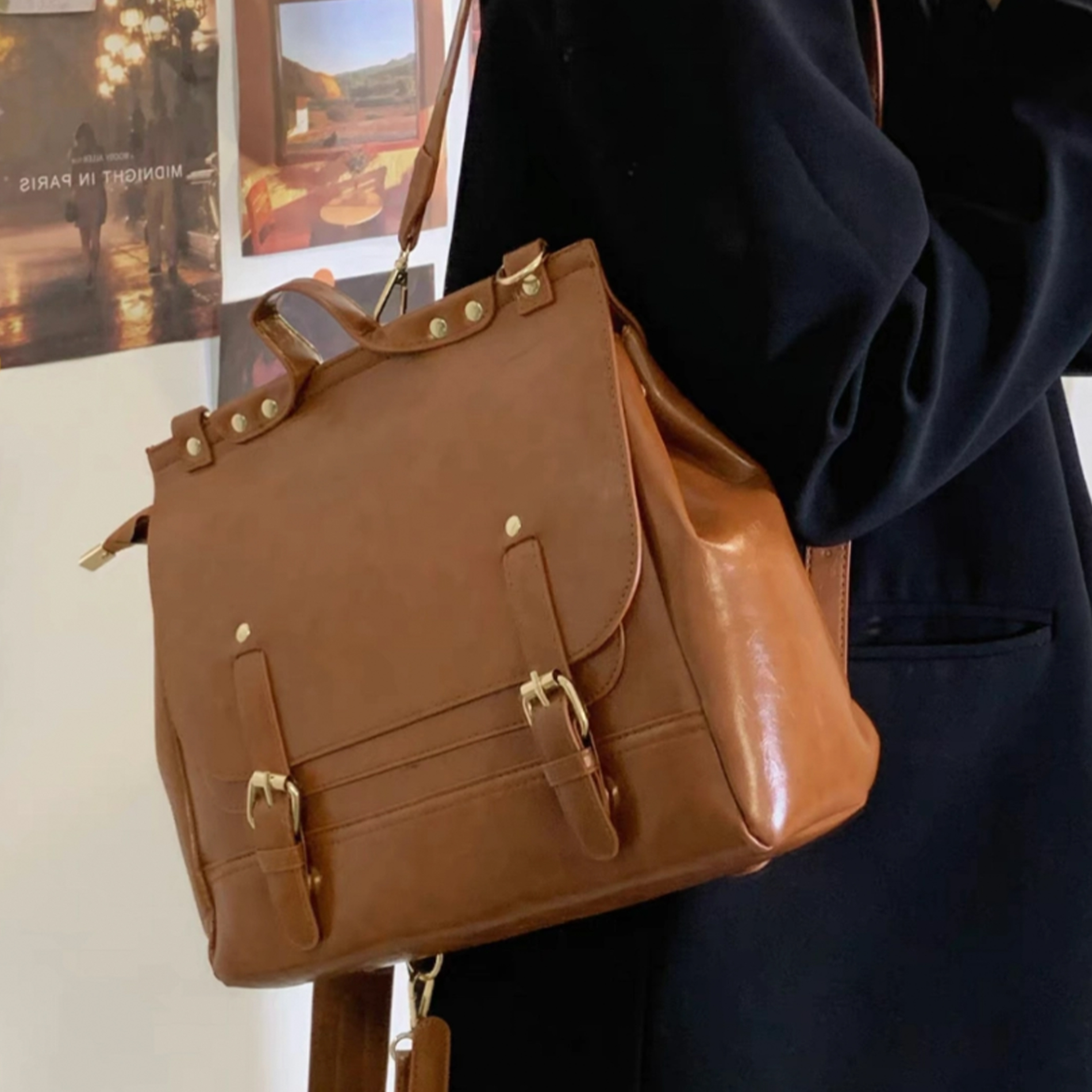 Рюкзак женский UNITE STAR черно-коричневый