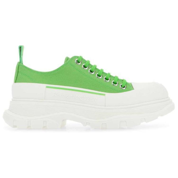Кроссовки женские Alexander McQueen Tread Slick Low Lace Up, acid green, 38 EU