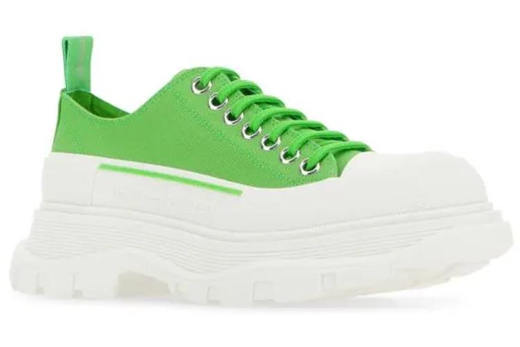Кроссовки женские Alexander McQueen Tread Slick Low Lace Up, acid green, 38 EU