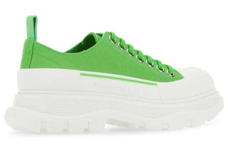 Кроссовки женские Alexander McQueen Tread Slick Low Lace Up, acid green, 38 EU