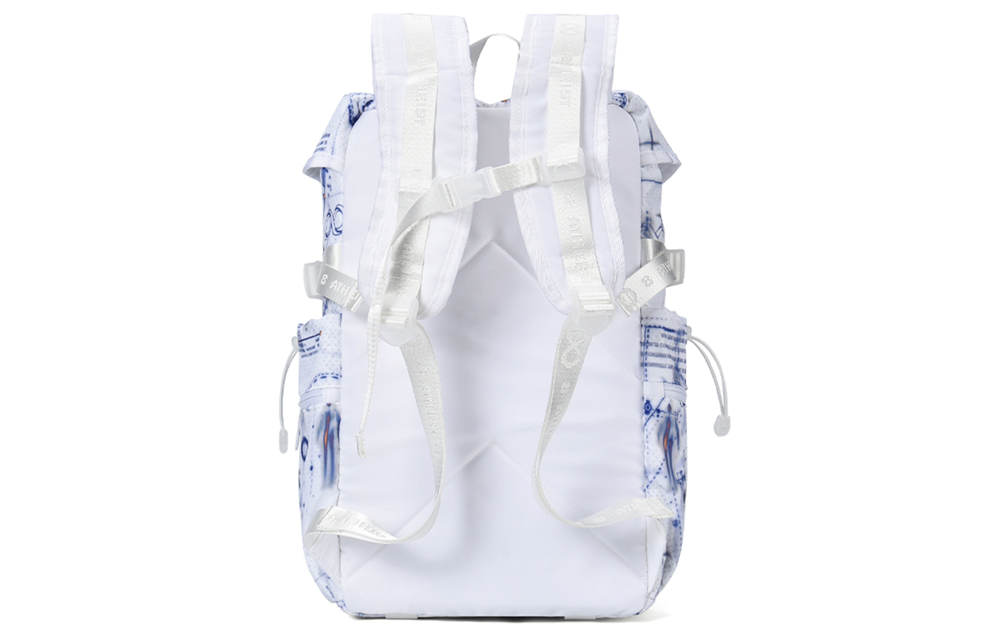 Рюкзак унисекс 8atheist 8A1051 с синим узором на белой основе