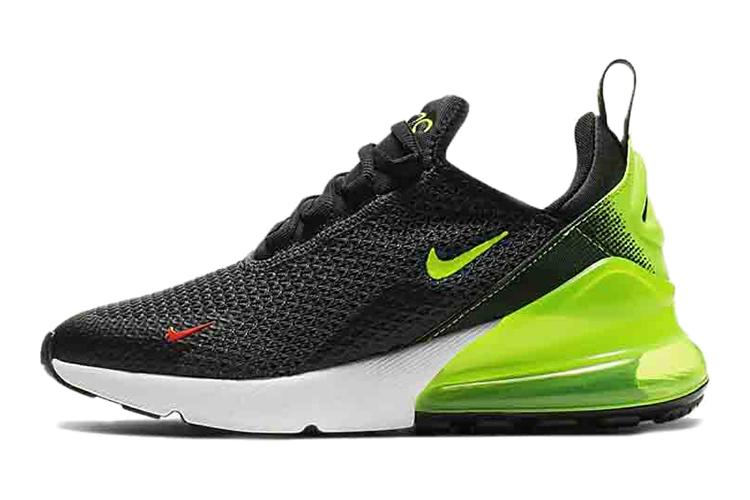 Беговые кроссовки женские Nike Air Max 270 GS черно-зелёные