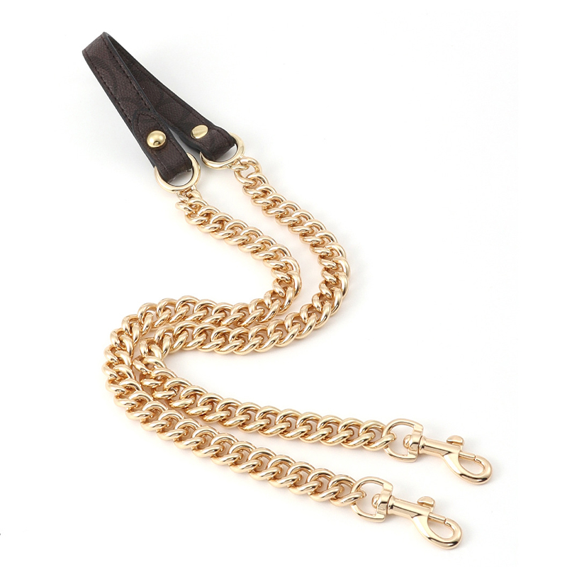 Dark Brown Monogram Leather Strap 100cm