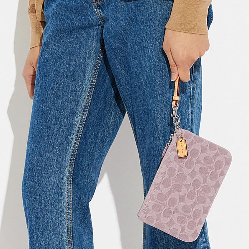 Сумка женская COACH Tech Wallet фиолетовая, малый размер