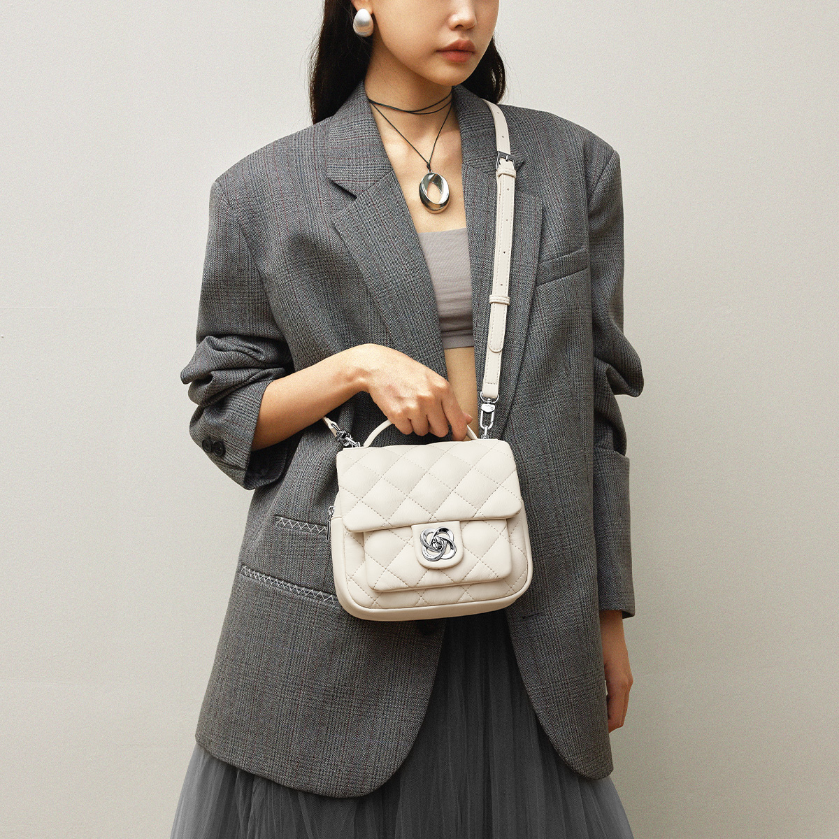 Сумка женская JUST STAR 173066-1 белая, черная, розовая