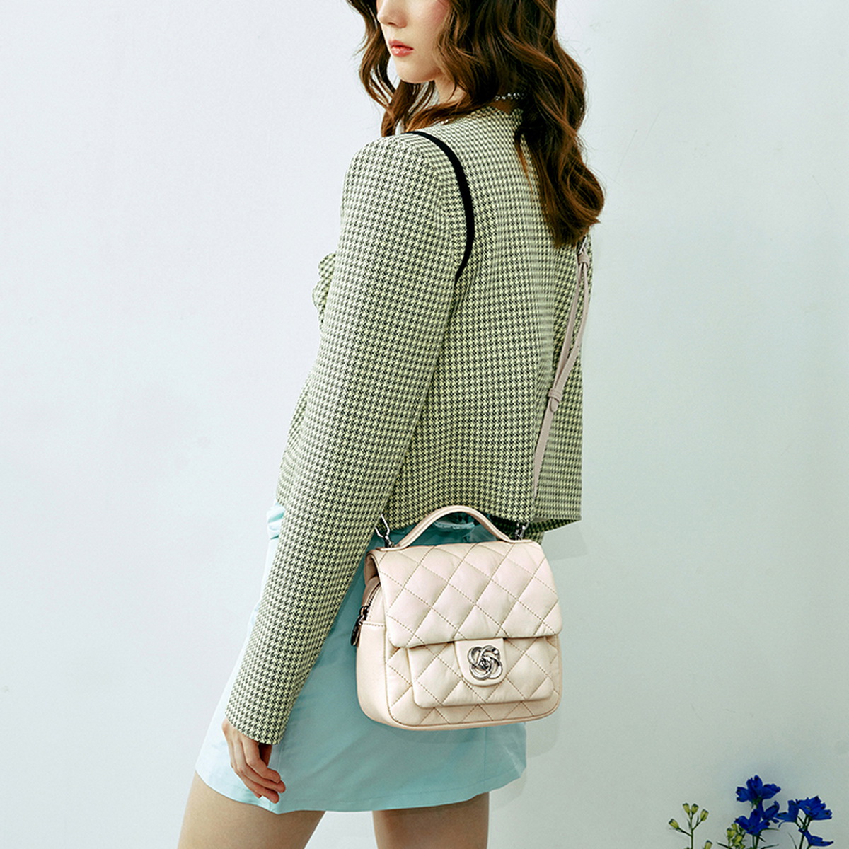 Сумка женская JUST STAR 173066-1 белая, черная, розовая