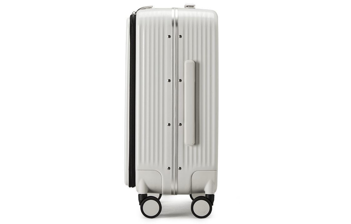 Чемодан унисекс MIXI PC дымчато-белый, авокадо-зелёный, 20 Inches (Carry-on) EU